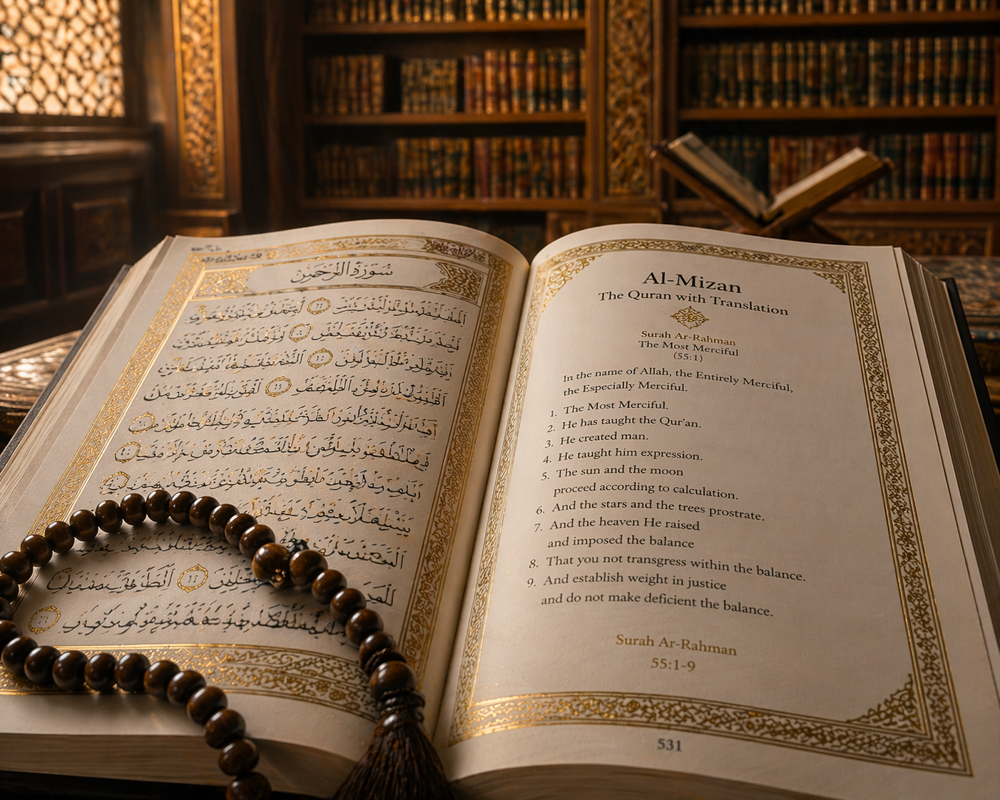 Quran translation study setting